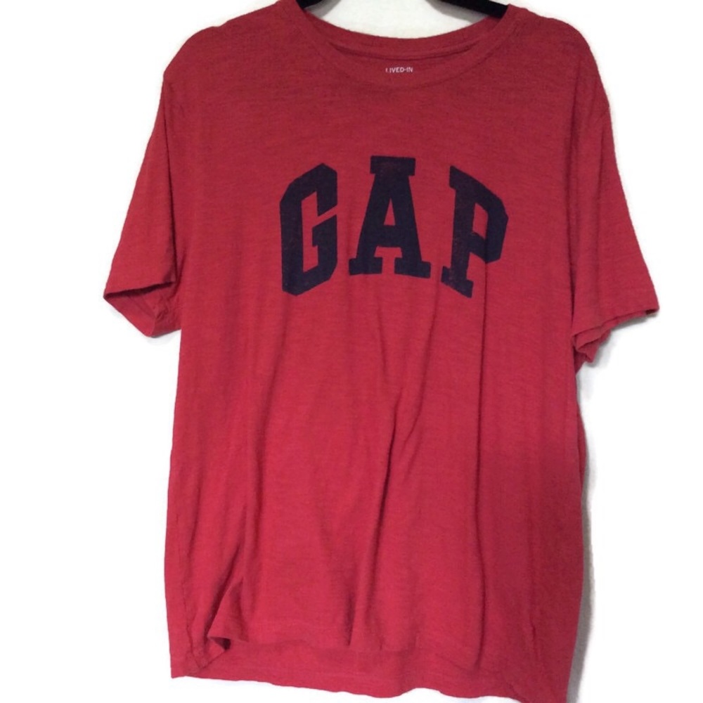 GAP Red Lived-In Rode T-shirt sz L